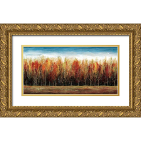 Deep Forest Gold Ornate Wood Framed Art Print with Double Matting by Fontaine, Stephane