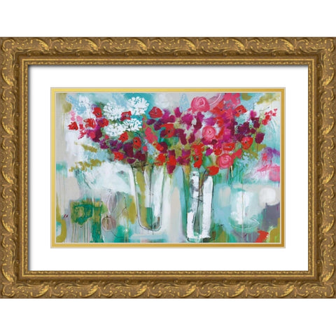 Charmant Gold Ornate Wood Framed Art Print with Double Matting by Brooks, Amanda J.