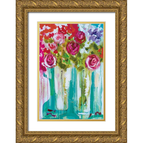 Enchante Gold Ornate Wood Framed Art Print with Double Matting by Brooks, Amanda J.