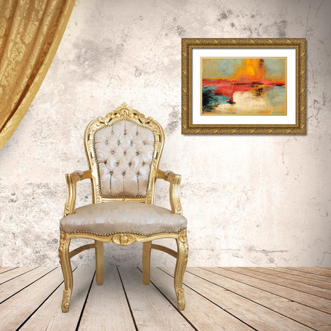 Acertijo Gold Ornate Wood Framed Art Print with Double Matting by Villarreal Santos, Nancy