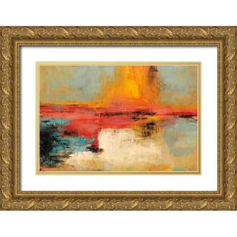 Acertijo Gold Ornate Wood Framed Art Print with Double Matting by Villarreal Santos, Nancy