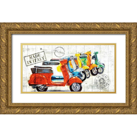 Made In Italy Gold Ornate Wood Framed Art Print with Double Matting by Sola, Bresso