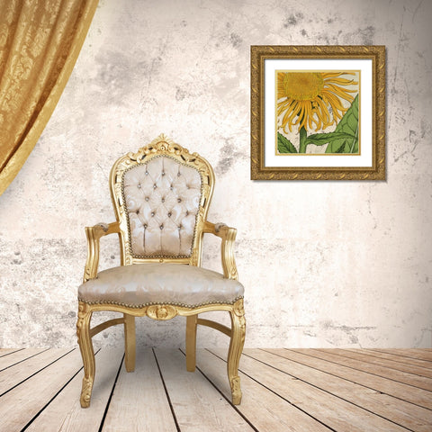 Joyful Bloom I Gold Ornate Wood Framed Art Print with Double Matting by Berg, Sabine