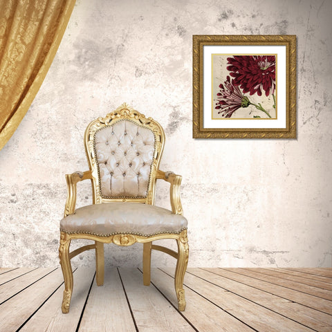 Joyful Bloom II Gold Ornate Wood Framed Art Print with Double Matting by Berg, Sabine