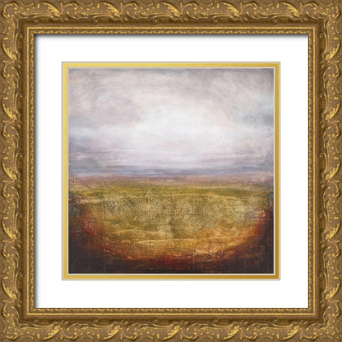 Ocean Map Gold Ornate Wood Framed Art Print with Double Matting by St. Germain, Patrick