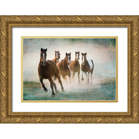 Blaze of Glory Gold Ornate Wood Framed Art Print with Double Matting by Caro, Wendy