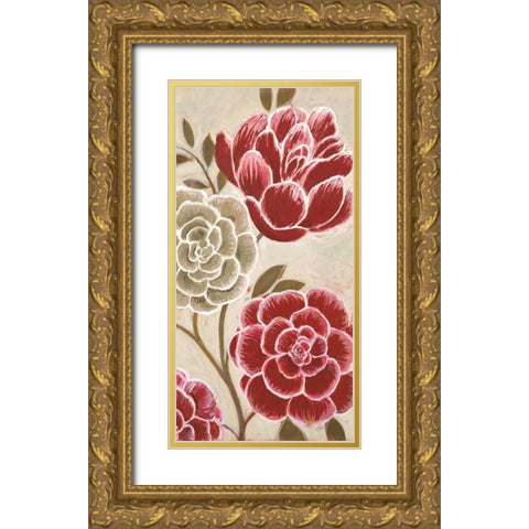 Lace Petals I Gold Ornate Wood Framed Art Print with Double Matting by MARIA