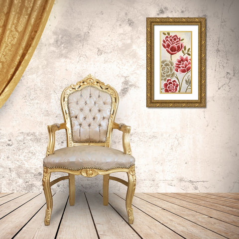 Lace Petals II Gold Ornate Wood Framed Art Print with Double Matting by MARIA
