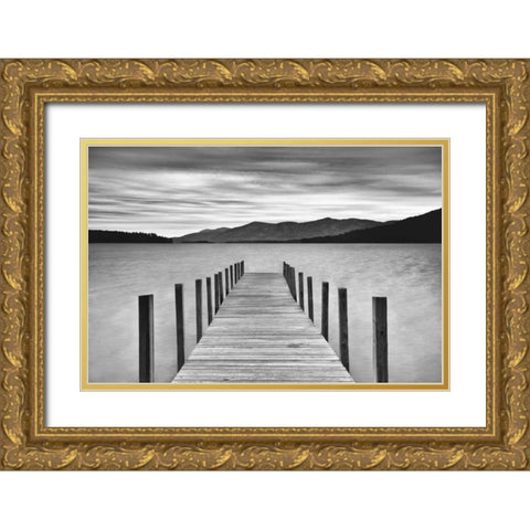 Morning View Gold Ornate Wood Framed Art Print with Double Matting by Iacobellis, Michael