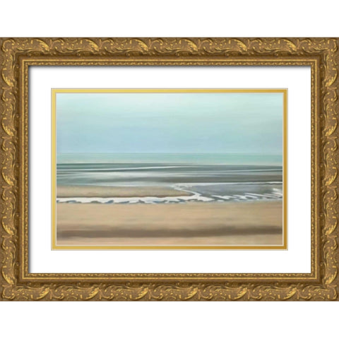 Seaside Gold Ornate Wood Framed Art Print with Double Matting by Venter, Tandi