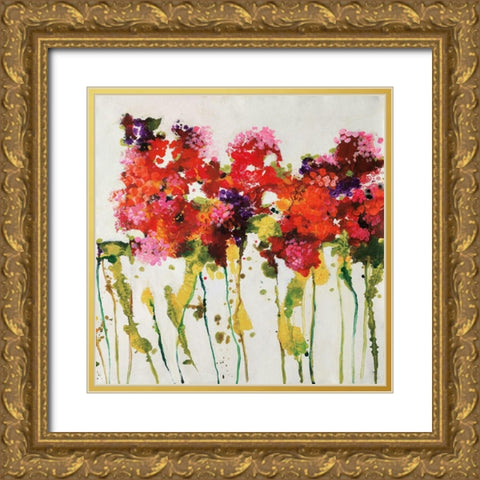 Dandy Flowers I Gold Ornate Wood Framed Art Print with Double Matting by Barnes, Natasha