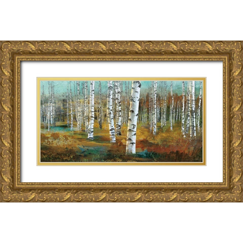 Summer Song Gold Ornate Wood Framed Art Print with Double Matting by Fontaine, Stepahne