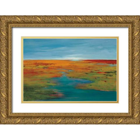 Going the Distance Gold Ornate Wood Framed Art Print with Double Matting by Jackson, Victoria