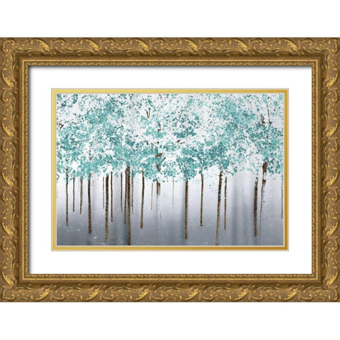 Into the Woods Gold Ornate Wood Framed Art Print with Double Matting by Pelkey, Marvin