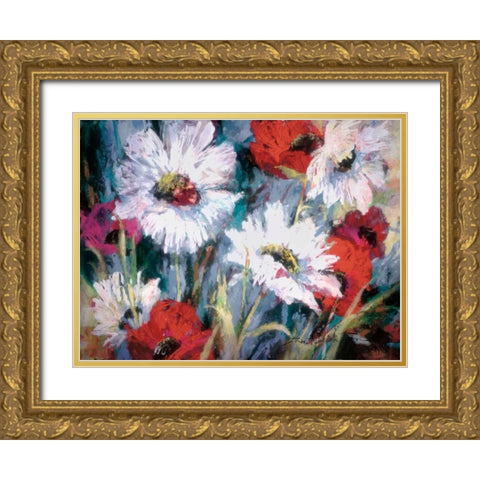 Tangled Garden II Gold Ornate Wood Framed Art Print with Double Matting by Heighton, Brent