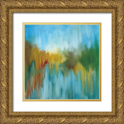 Shades of Summer Gold Ornate Wood Framed Art Print with Double Matting by Ellens, Jacqueline