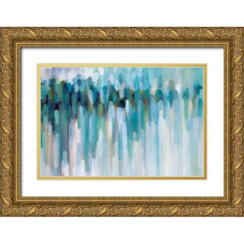 Aurora Lights II Gold Ornate Wood Framed Art Print with Double Matting by Parker, Karen Lorena
