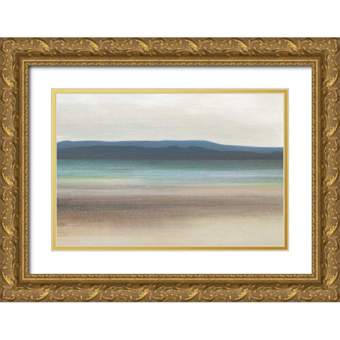 Peaceful Beach Gold Ornate Wood Framed Art Print with Double Matting by Venter, Tandi