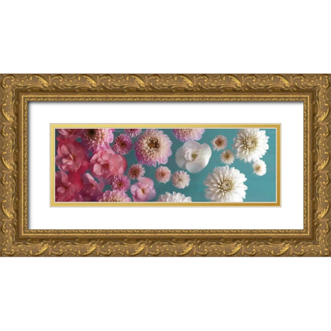 Garden Splash Gold Ornate Wood Framed Art Print with Double Matting by Frank, Assaf