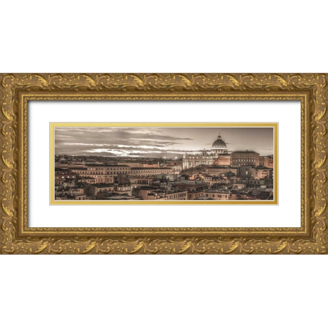Bella Roma Gold Ornate Wood Framed Art Print with Double Matting by Frank, Assaf