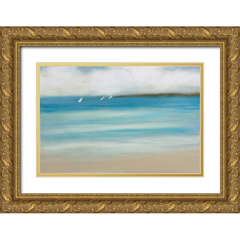 Catching the Breeze Gold Ornate Wood Framed Art Print with Double Matting by Vindedzis, Rita