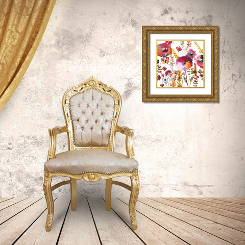 Blooms and Blossoms Gold Ornate Wood Framed Art Print with Double Matting by Meyers, Rebecca