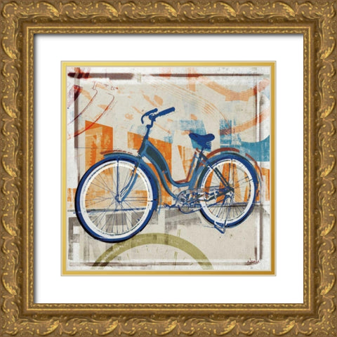 Speedway Gold Ornate Wood Framed Art Print with Double Matting by NOAH