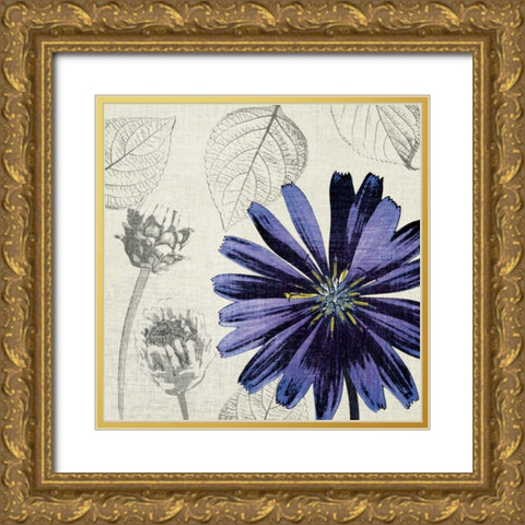 A Touch of Color III Gold Ornate Wood Framed Art Print with Double Matting by Venter, Tandi