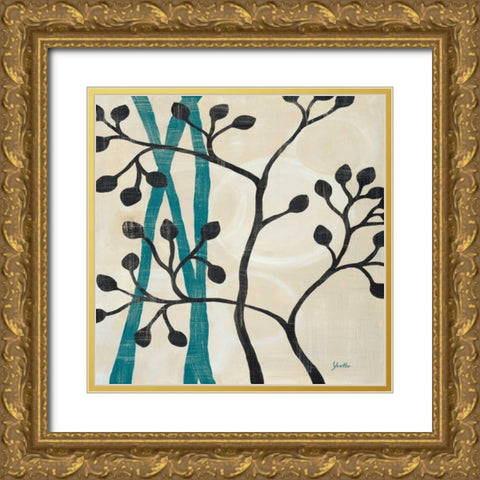 Spring Buds II Gold Ornate Wood Framed Art Print with Double Matting by St. Amant, Yvette