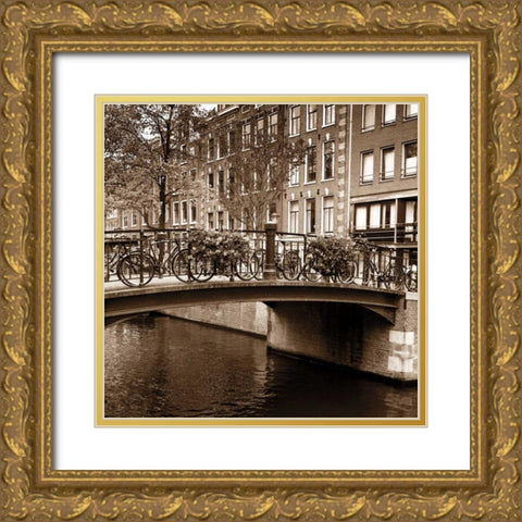Autumn in Amsterdam III Gold Ornate Wood Framed Art Print with Double Matting by Maihara, Jeff