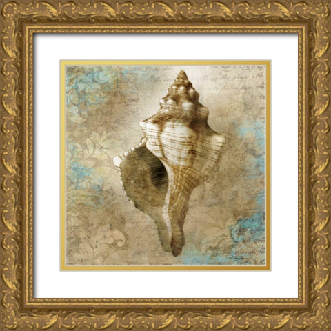 Aquatic Allure Gold Ornate Wood Framed Art Print with Double Matting by Mallett, Keith