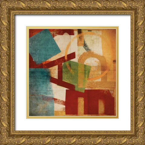 Alphabet Soup II Gold Ornate Wood Framed Art Print with Double Matting by NOAH