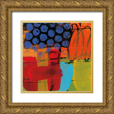 Phenomenal Energy Gold Ornate Wood Framed Art Print with Double Matting by Baker, Brent
