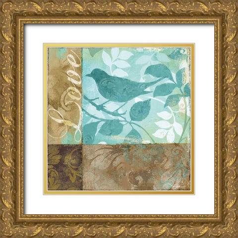 Love Gold Ornate Wood Framed Art Print with Double Matting by Mallett, Keith
