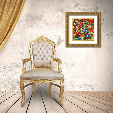 Summer Garden Gold Ornate Wood Framed Art Print with Double Matting by Drew, Vanessa