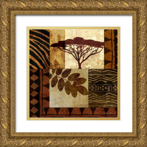 Acacia Sunrise II Gold Ornate Wood Framed Art Print with Double Matting by Mallett, Keith