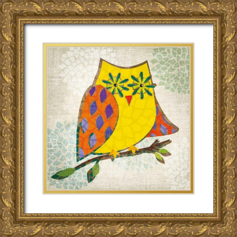 Whos Hoo II Gold Ornate Wood Framed Art Print with Double Matting by Venter, Tandi