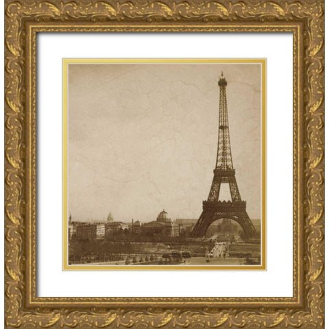 Historical Paris Gold Ornate Wood Framed Art Print with Double Matting by Atria, Cristin