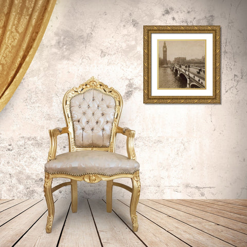 Historical London Gold Ornate Wood Framed Art Print with Double Matting by Atria, Cristin
