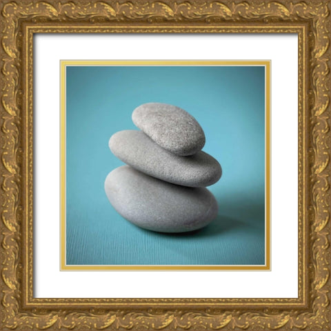 Rock Art I Gold Ornate Wood Framed Art Print with Double Matting by Frank, Assaf
