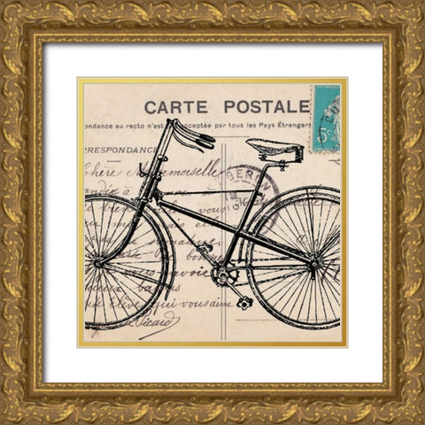 Velocipede Gold Ornate Wood Framed Art Print with Double Matting by Berg, Sabine
