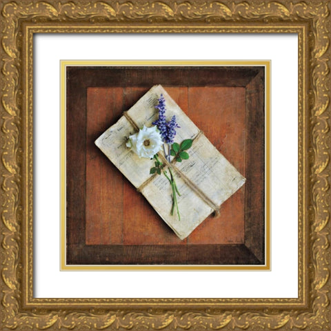 Letters To Home I Gold Ornate Wood Framed Art Print with Double Matting by Atria, Cristin