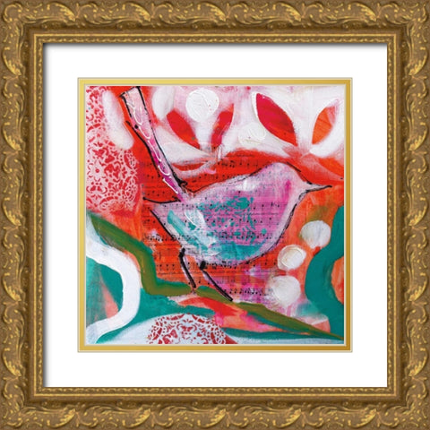 Petite Bird III Gold Ornate Wood Framed Art Print with Double Matting by Brooks, Amanda J.