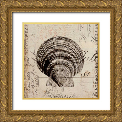 Ocean Collection IV Gold Ornate Wood Framed Art Print with Double Matting by Berg, Sabine