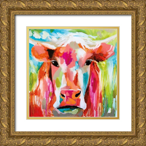 Misty Meadow Gold Ornate Wood Framed Art Print with Double Matting by Brooks, Amanda J.