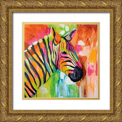 Za Za Gold Ornate Wood Framed Art Print with Double Matting by Brooks, Amanda J.