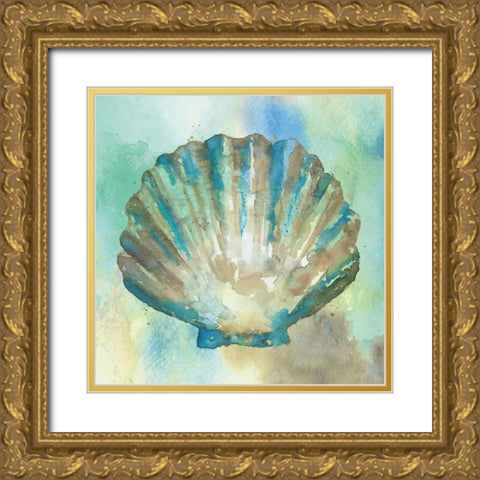 Sand I Gold Ornate Wood Framed Art Print with Double Matting by Fontaine, Stephane