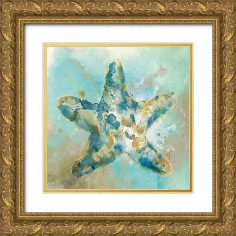 Sand III Gold Ornate Wood Framed Art Print with Double Matting by Fontaine, Stephane