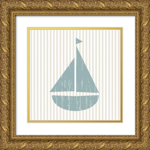 Sail Gold Ornate Wood Framed Art Print with Double Matting by Berg, Sabine