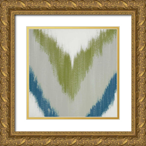Zigs n Zags I Gold Ornate Wood Framed Art Print with Double Matting by Vindedzis, Rita